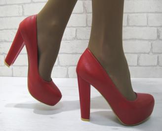 Дамски елегантни обувки  червени  EOBUVKIBG