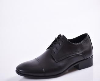 Мъжки обувки от естествена кожа официални черни