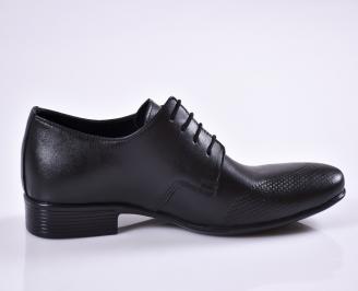 Мъжки обувки официални естествена кожа черни