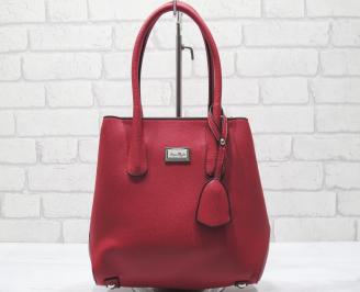 Дамска чанта еко кожа червена