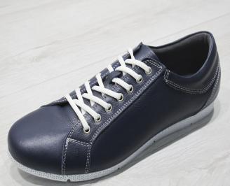 Мъжки спортни обувки естествена кожа сини