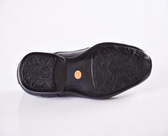 Мъжки официални обувки от естествена кожа  черни