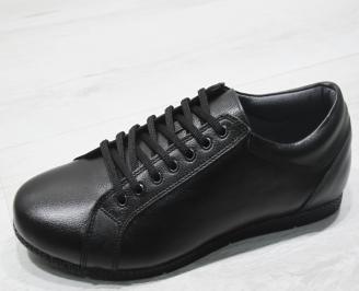 Мъжки елегантни обувки естествена кожа черни