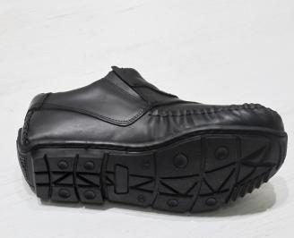 Мъжки обувки тип Мокасини от естествена кожа черни