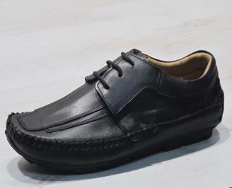 Ежедневни мъжки обувки естествена кожа черни