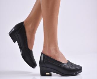 Дамски ежедневни обувки черни естествена кожа