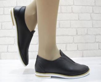 Дамски ежедневни обувки  черни естествена кожа EOBUVKIBG