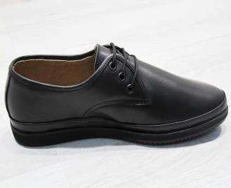 Ежедневни мъжки обувки естествена кожа черни 3