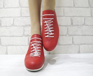 Дамски обувки Гигант  естествена кожа червени