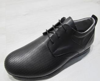 Мъжки  елегантни обувки -Гигант естествена кожа черни