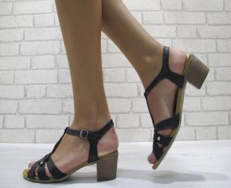 Дамски сандали  черни  естествена кожа