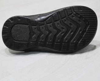 Мъжки чехли  естествена кожа черни