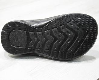 Мъжки чехли -Гигант естествена кожа черни