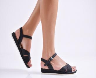 Дамски равни  сандали  текстил черни