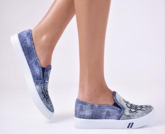 Дамски  обувки  сини текстил