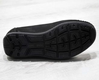 Мъжки спортни обувки естествен набук черни