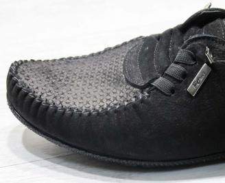 Мъжки спортни обувки естествен набук черни