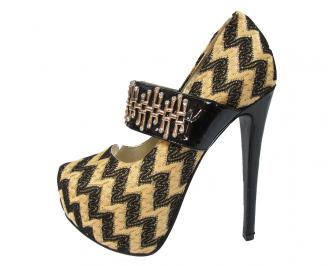 Дамски елегантни обувки  златни EOBUVKIBG