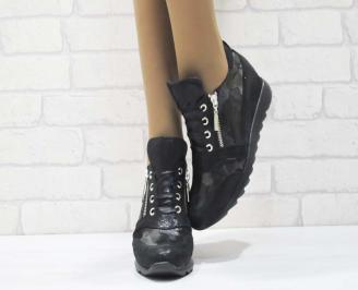 Дамски обувки естествена  кожа черни