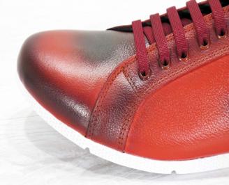 Мъжки обувки естествена кожа червени