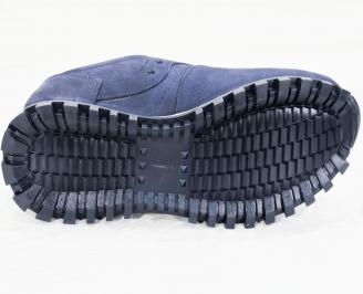 Мъжки спортни обувки естествен набук  сини