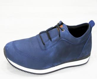 Мъжки спортни  обувки естествена кожа сини