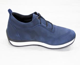 Мъжки спортни  обувки естествена кожа сини