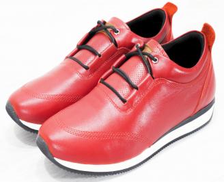 Мъжки спортни  обувки естествена кожа червени