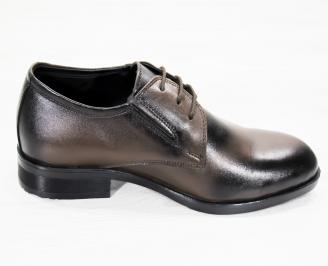Мъжки официални обувки естествена кожа кафяви