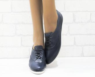 Дамски  обувки  сини естествена кожа