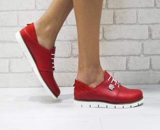 Дамски обувки Гигант естествена кожа червени