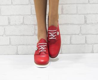 Дамски обувки Гигант естествена кожа червени