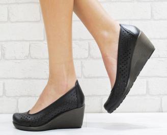 Дамски ежедневни обувки черни естествена кожа