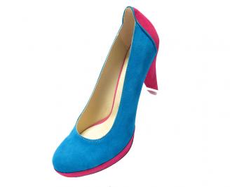 Дамски елегантни обувки сини EOBUVKIBG 3