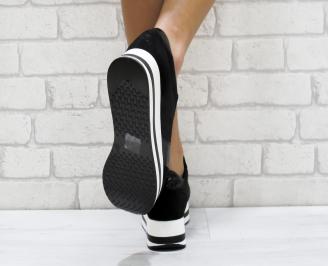 Дамски спортни обувки  еко кожа черни