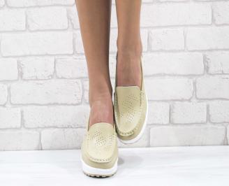 Дамски обувки естествена кожа бежови