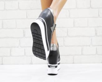 Дамски обувки  естествена кожа черни