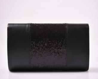 Абитуриентска чанта еко кожа/брокат черна