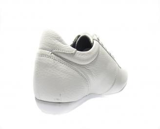 Мъжки обувки спортни естествена кожа бели 3