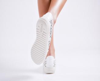 Дамски  обувки  естествена кожа бели 3