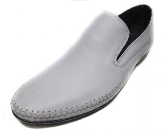 Мъжки обувки естествена кожа официални бели