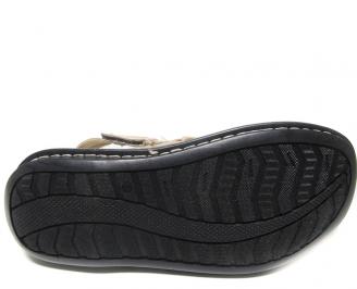 Мъжки сандали естествена кожа бежови