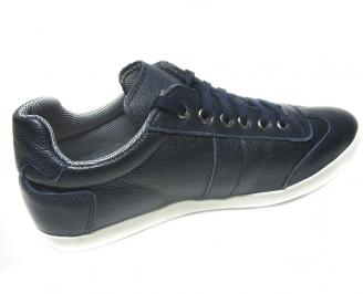 Мъжки обувки спортни естествена кожа сини