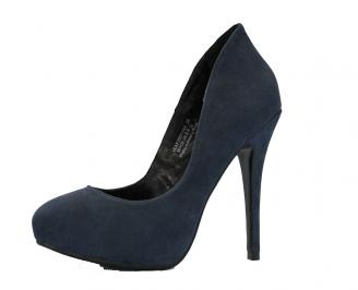 Дамски обувки еко велур сини