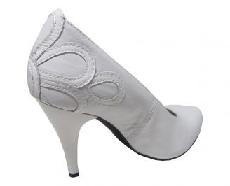 Дамски обувки естествена кожа бели EOBUVKIBG 3