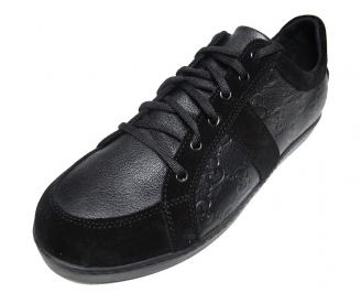 Мъжки обувки спортни естествена кожа черни