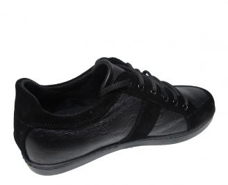 Мъжки обувки спортни естествена кожа черни 3