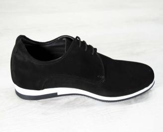 Мъжки обувки естествен велур черни