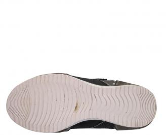 Мъжки обувки от естествена кожа спортни сиви