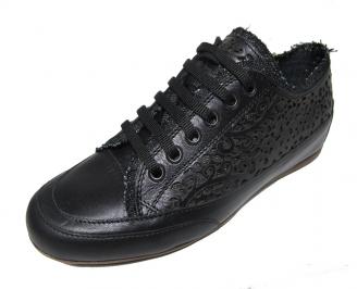 Дамски обувки естествена кожа черни